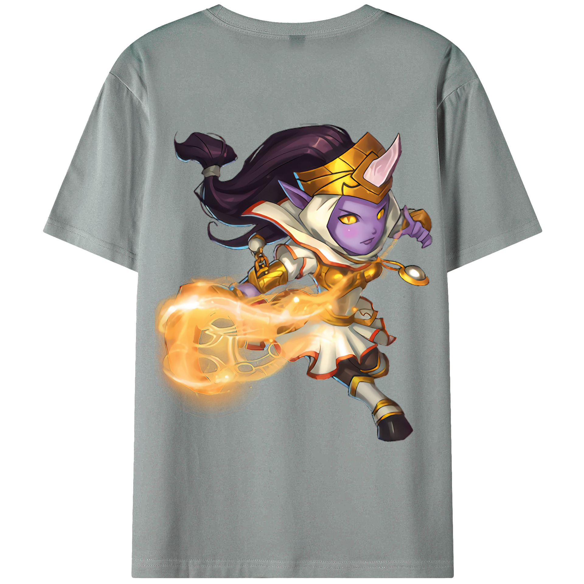 （画像用） リーグ・オブ・レジェンド League of Legends LOL 綿100％ メンズ半袖Tシャツ（バックプリント） 通気性